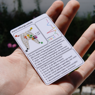 PVC-Taschenkarte mit Elektrokardiogramm Merkhilfen, perfekt für Rettungsdienst/Pflege